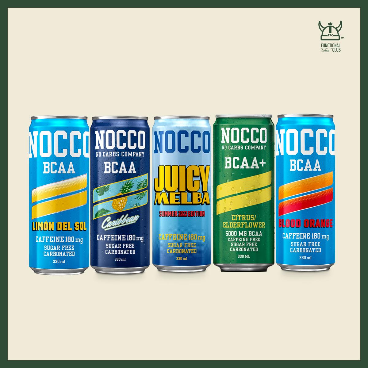 NOCCO - tasty, functional, sugar free with caffeine, vitamins and BCAA