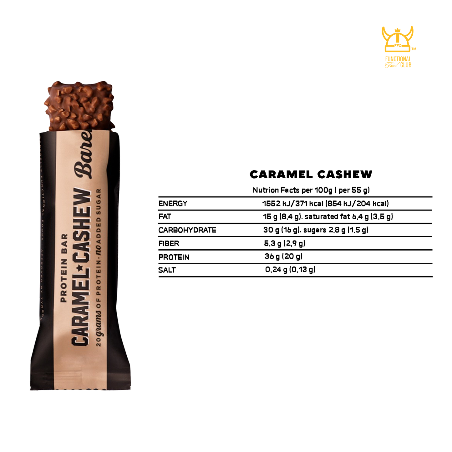 Barebells Protein Bars - Caramel Cashew (1 Box - 12 bars)