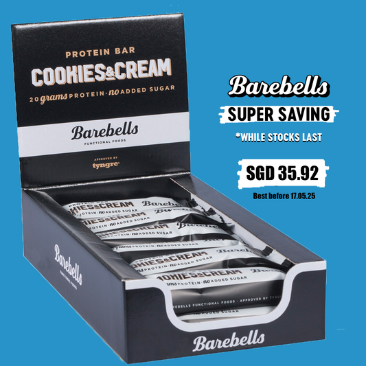 SUPER SAVING Barebells Protein Bars - Cookies & Cream (1 Box -12 bars)