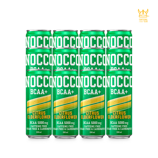 NOCCO BCAA Multi-vitamins Performance Drink - Citrus/ Elderflower ( Non-caffeinated) 12 Cans